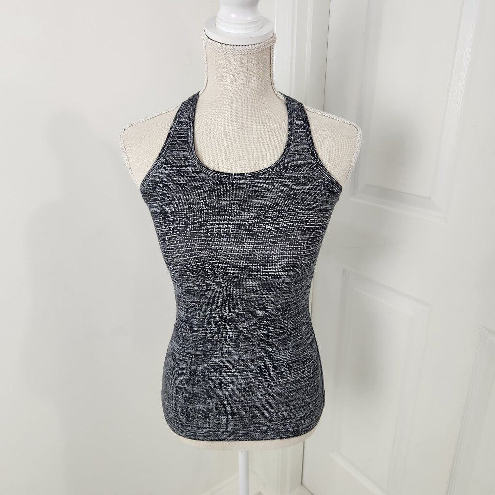 Lululemon Tank Top Womens XS Black Heathered Racerback Workout Running Training